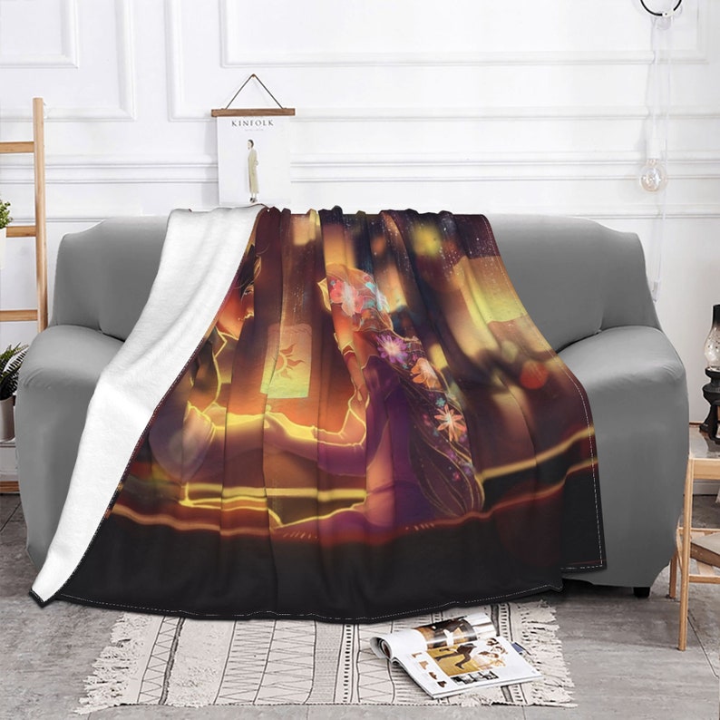 "Personalized Disney Tangled Tapestry Blanket - Custom Name Birthday Gift Idea" - Image 3