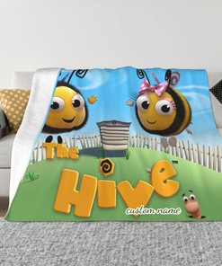 Personalized Disney The Hive Fleece Blanket for Bed, Sofa, Travel, and Camping