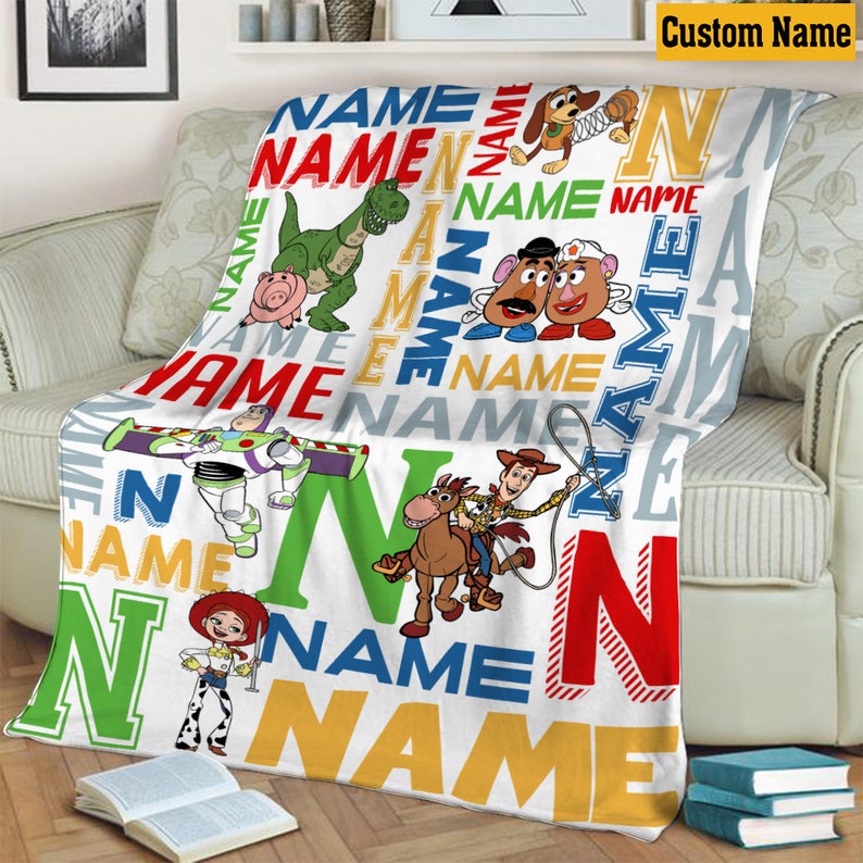 Personalized Disney Toy Story Fleece Mink Sherpa Blanket, Kids' Christmas Gifts and Birthday Gifts - Image 3