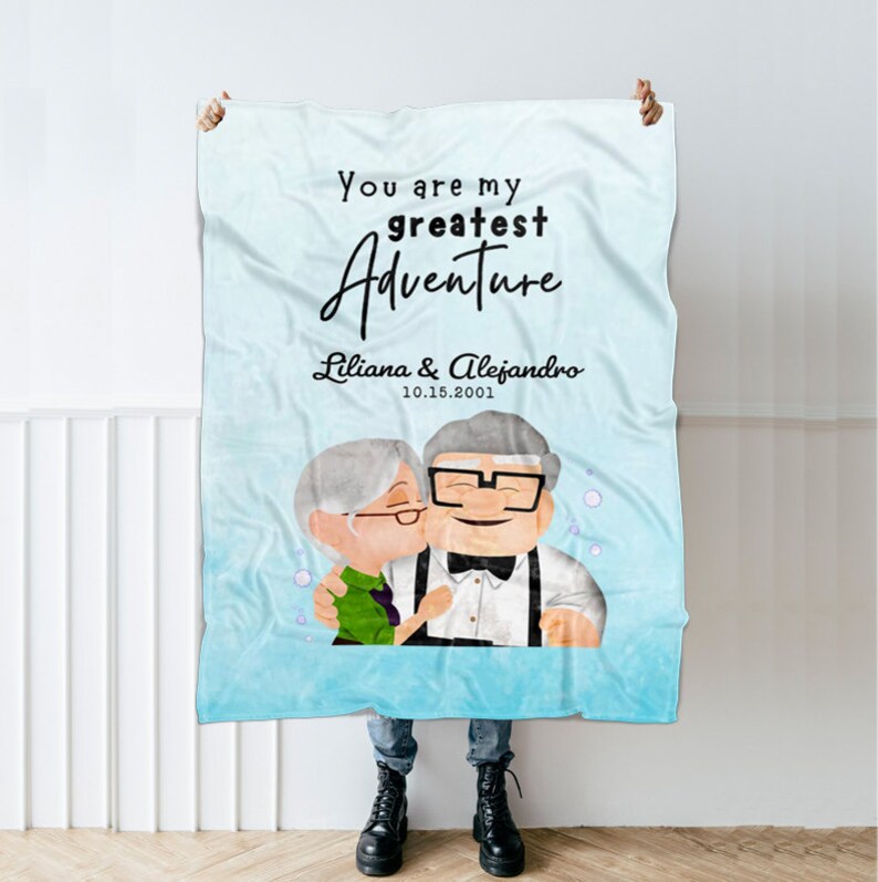 Personalized Disney Up Blanket for Wedding Gift, Couples Love, Anniversary, and Birthday Gift - Image 3