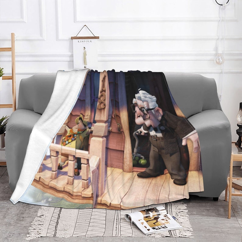 "Personalized Disney Up Tapestry Blanket - Perfect Birthday Gift for Disney Fans" - Image 3