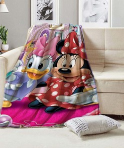 Personalized Donald Duck and Daisy Duck Blanket - Cartoon Custom Name Cute Blanket for Baby Birthday Gift and Home Decor
