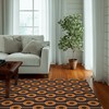 Personalized Emerald Green Mid Century Modern Boho 70s Rug for Bedroom and Living Room with Style 70s Decor