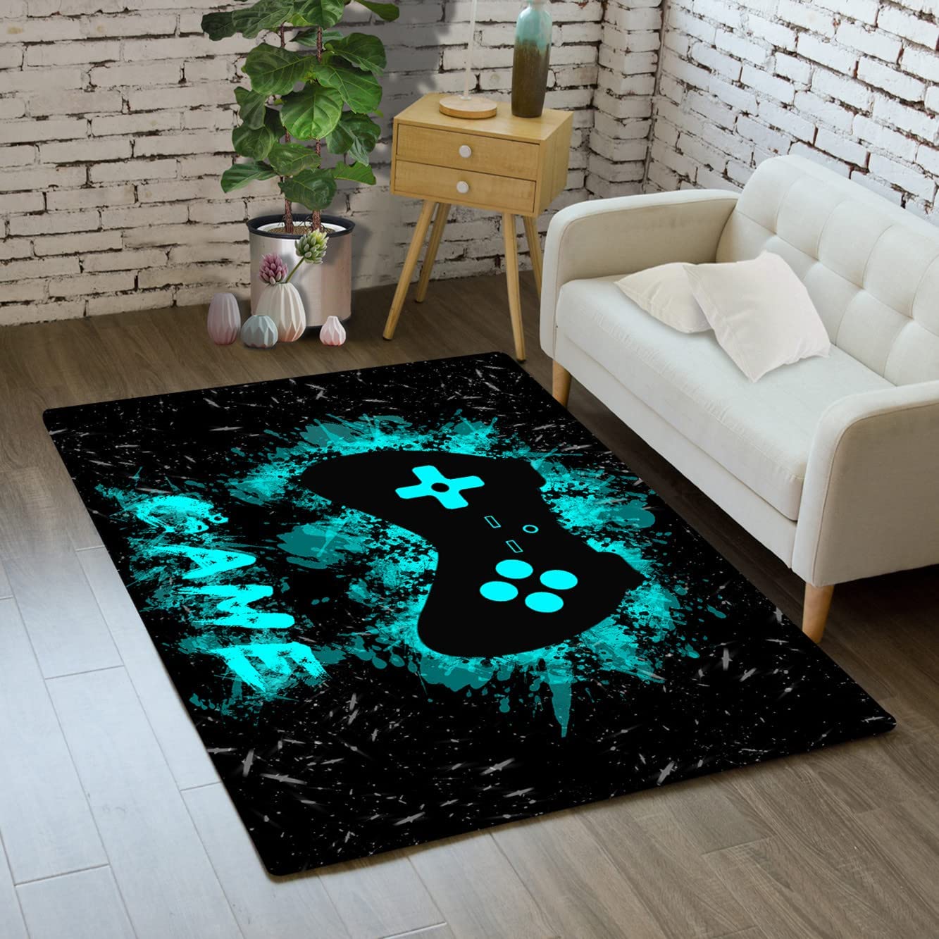 Personalized Game Controller Gamepad Pattern Modern Area Rugs Non-Slip Gaming Rug Boys Rugs Doormats Gamer Carpets - Image 2