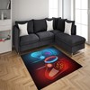 Personalized Game Rug for Kids Boys - Gamepad Controller Gamer Bedroom Doormat Black Rugs Player