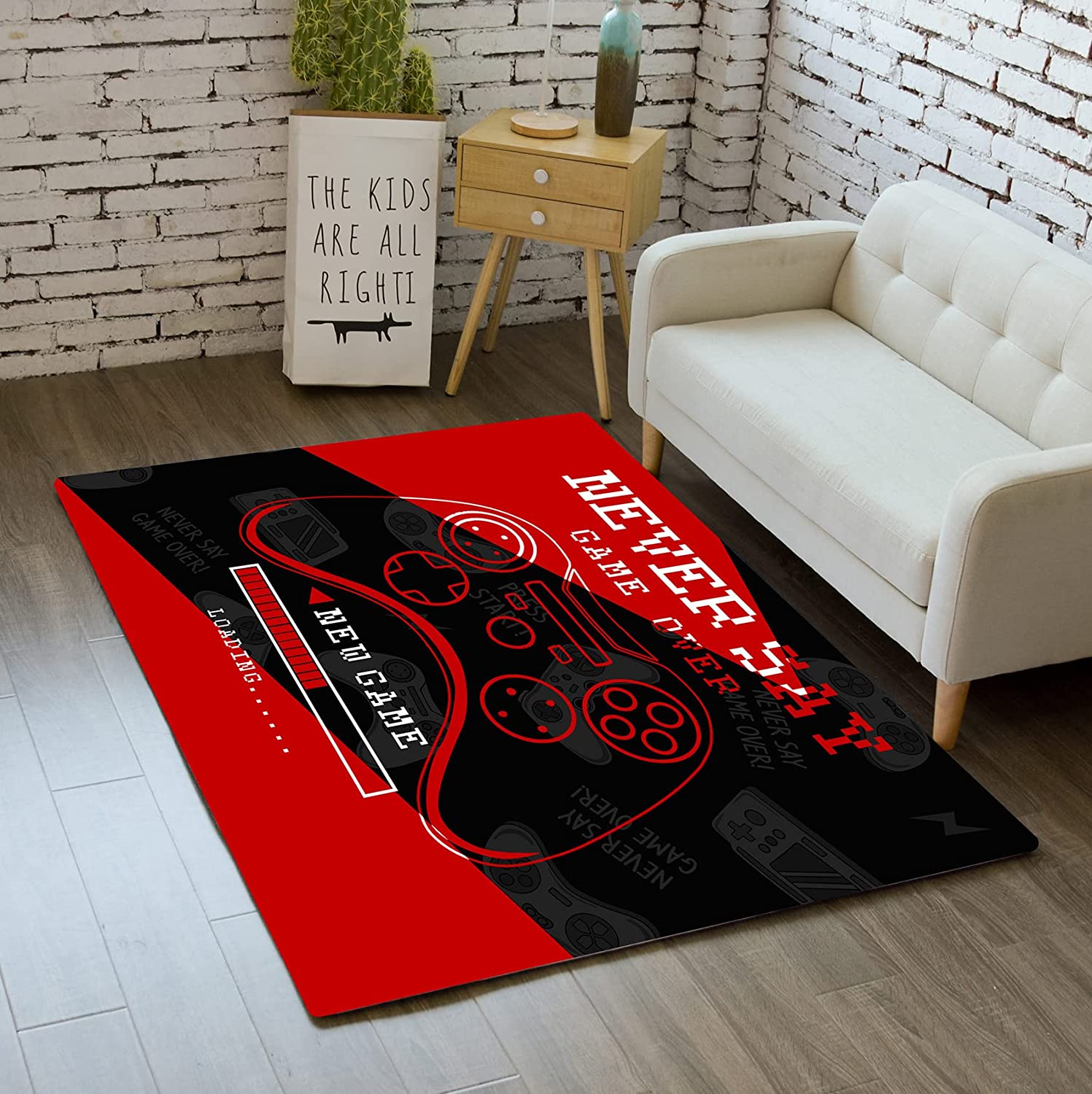 Personalized Gamer Area Rug for Boys Bedroom or Living Room - Image 2