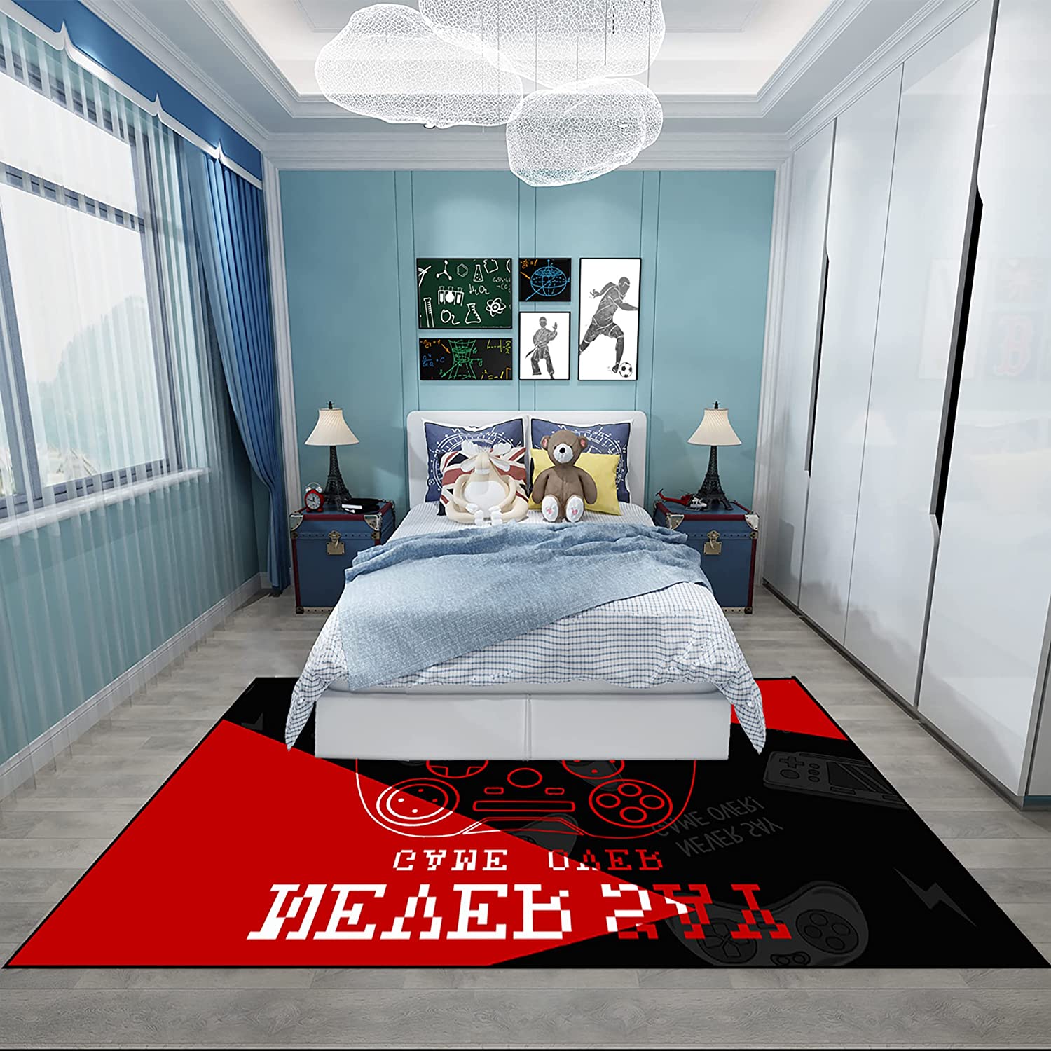 Personalized Gamer Area Rug for Boys Bedroom or Living Room - Image 3