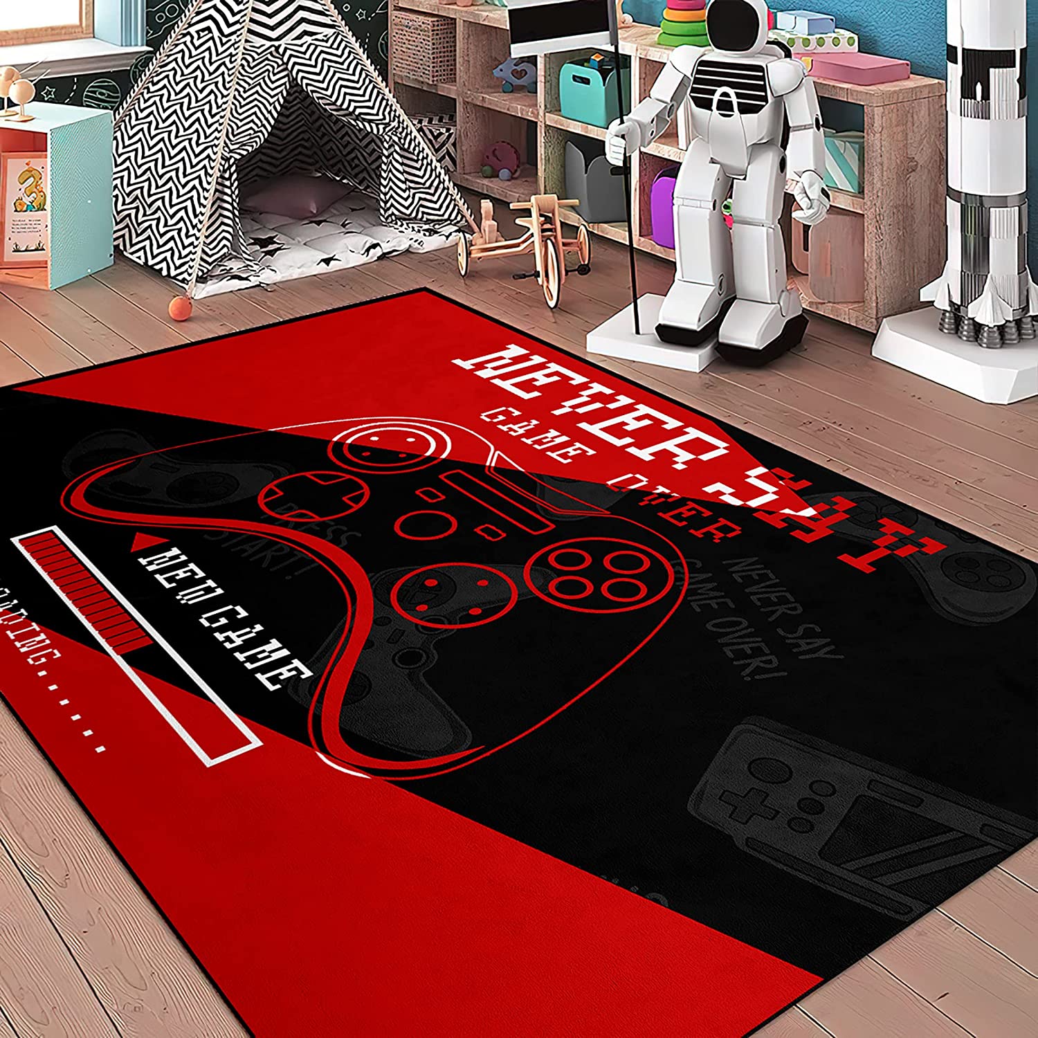 Personalized Gamer Area Rug for Boys Bedroom or Living Room - Image 4