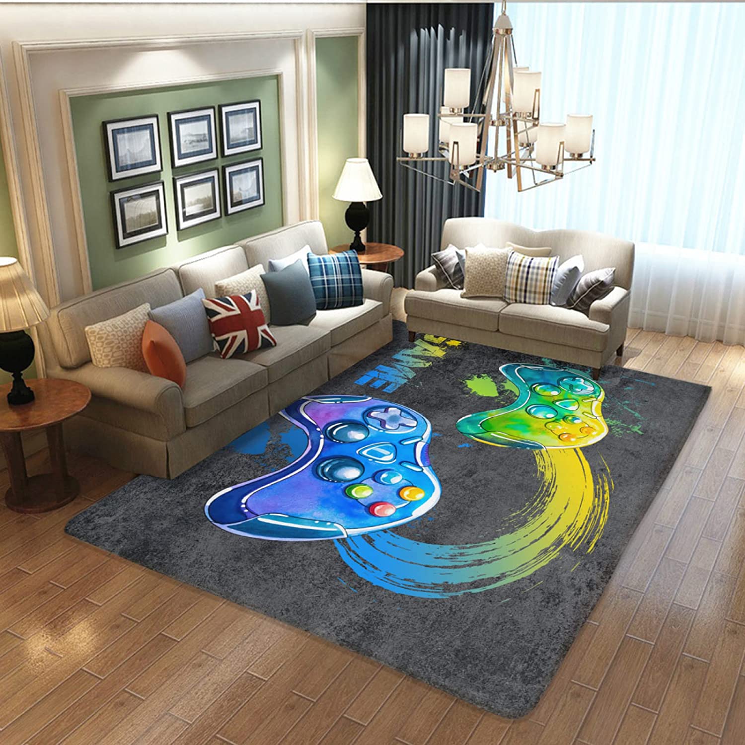 Personalized Gamer Floor Pad Rugs Children Play Runner Carpet for Boys Room with Video Gaming Carpet - Image 2