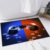 Personalized Gamer Gamepad Controller Area Rug for Boys Room Decor, Polyester Living Room Rug, Gray