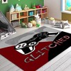 Personalized Gamer Gamepad Controller Area Rug for Boys Room Decor, Polyester Living Room Rug, Green