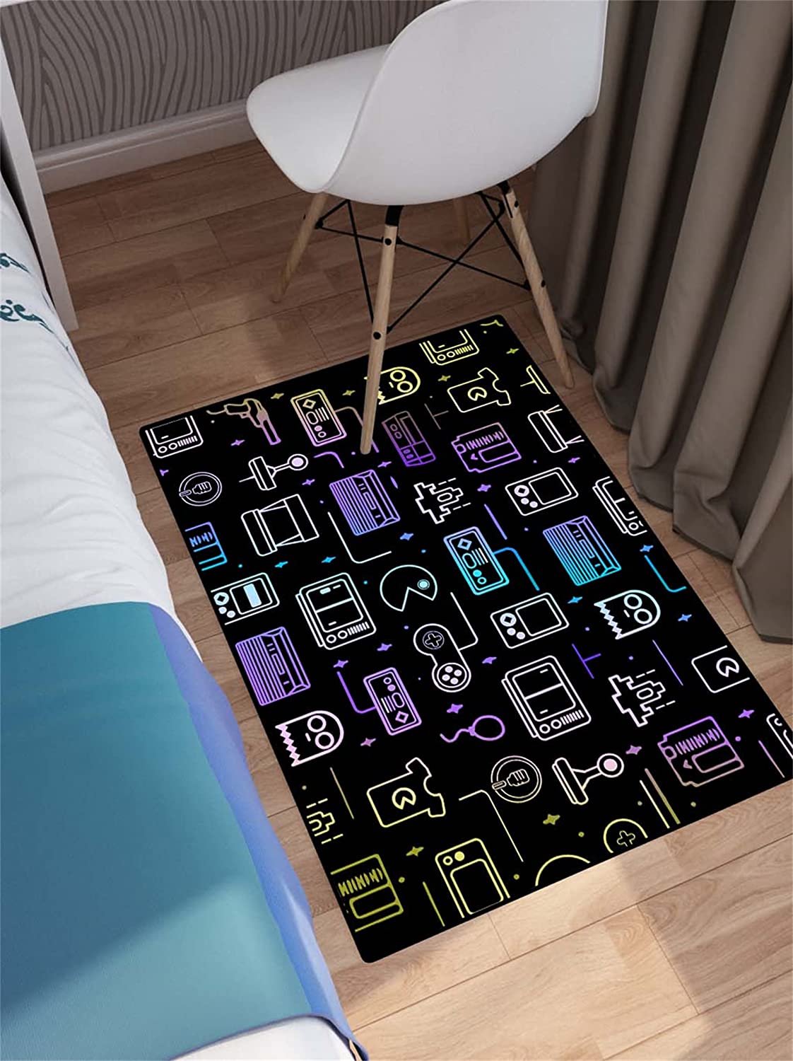 Personalized Gamer Gamepad Controller Area Rug for Boys or Living Room Decor