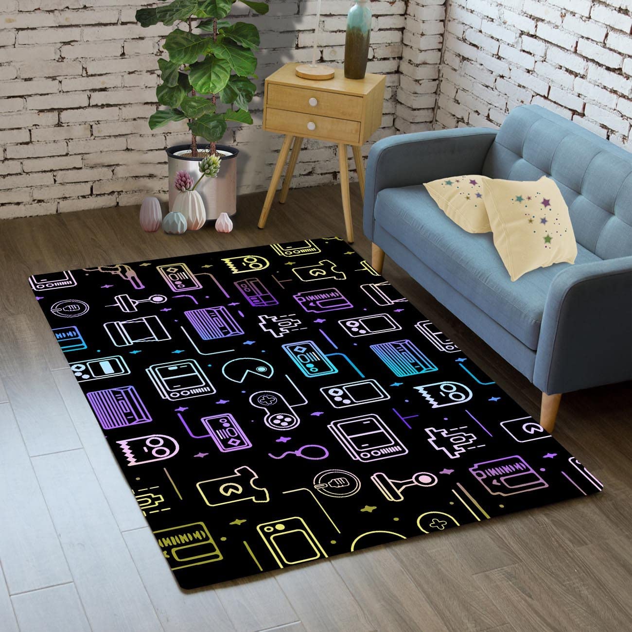 Personalized Gamer Gamepad Controller Area Rug for Boys or Living Room Decor - Image 2
