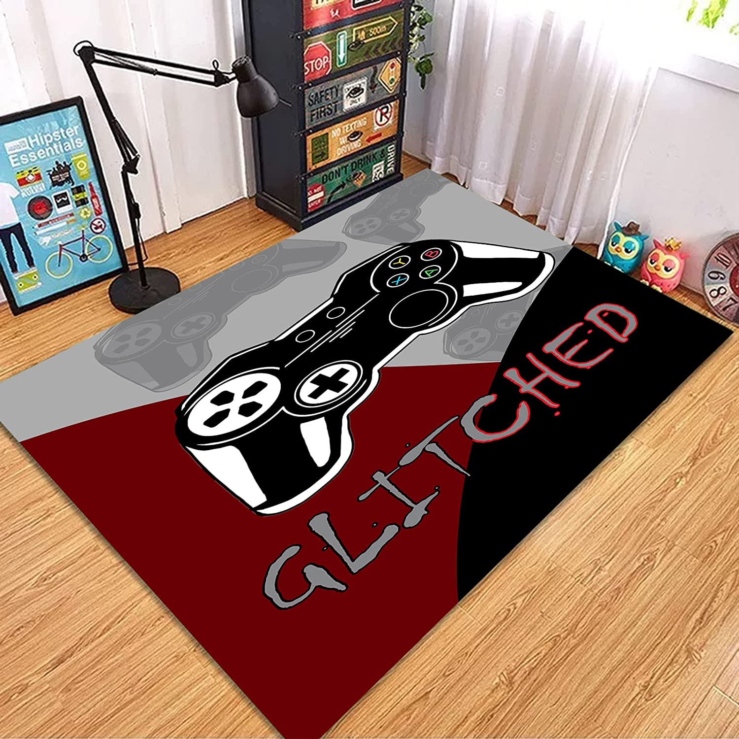 Personalized Gamer Gamepad Controller Area Rug with Non-Slip Polyester - Image 2