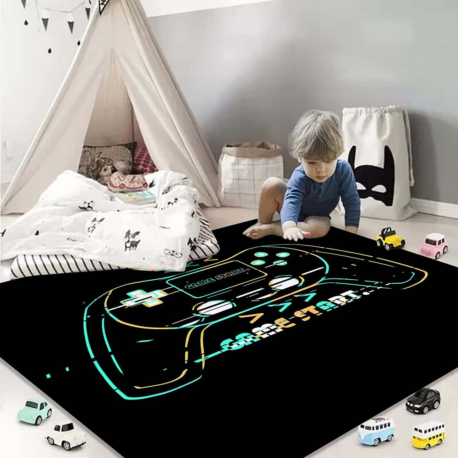 Personalized Gamer Gamepad Controller Area Rug with Unique Pattern - Image 3
