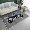 Personalized Gamer Rug for Bedroom or Living Room - Black Gamepad 3D Grille Window Floor Mat
