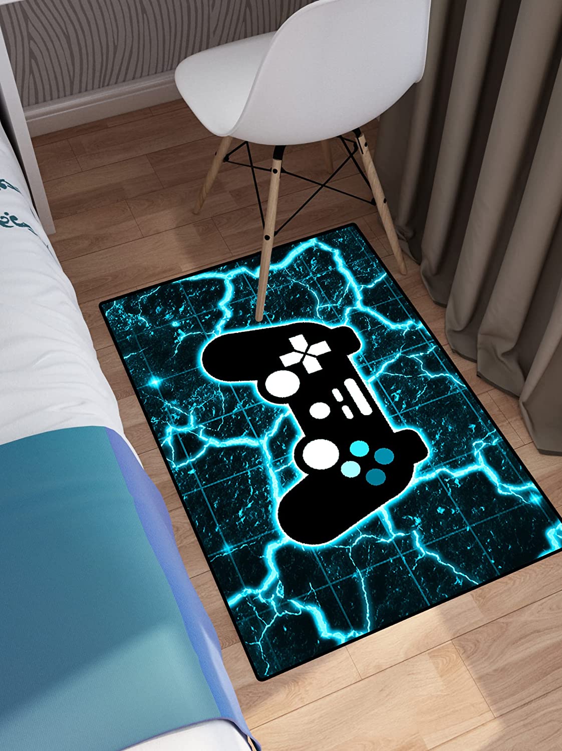 Personalized Gamer Rug for Boys Room Decor Video Game Carpet for Teens with Game Room Decor Rug