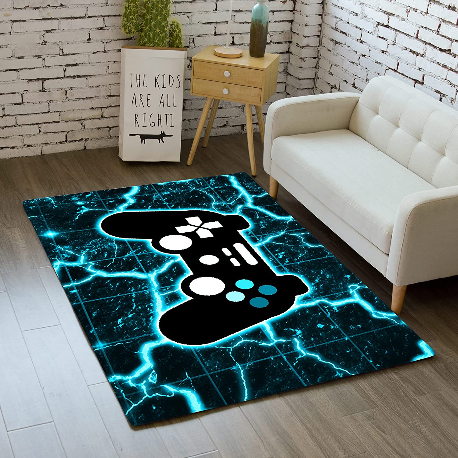Personalized Gamer Rug for Boys Room Decor Video Game Carpet for Teens with Game Room Decor Rug - Image 2