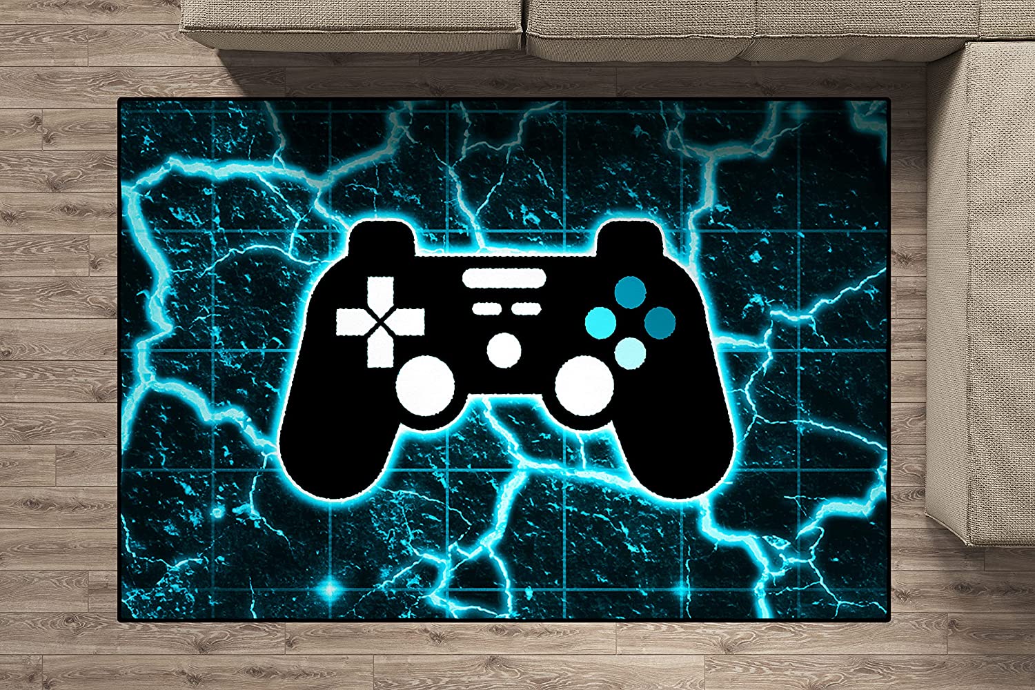 Personalized Gamer Rug for Boys Room Decor Video Game Carpet for Teens with Game Room Decor Rug - Image 4