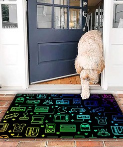 Personalized Gamer Rug for Home Decor with Game Controller Area Rugs Graffiti Art