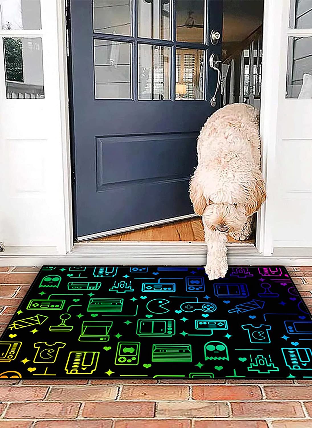 Personalized Gamer Rug for Home Decor with Game Controller Area Rugs Graffiti Art