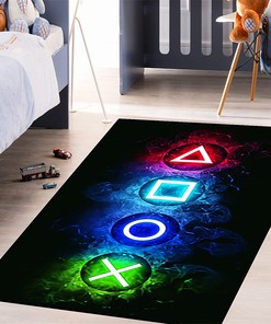 Personalized Gaming Area Rugs for Boys Cool Game Style Bedroom with Video Game Area Rugs, Add Game Room Decor Rug
