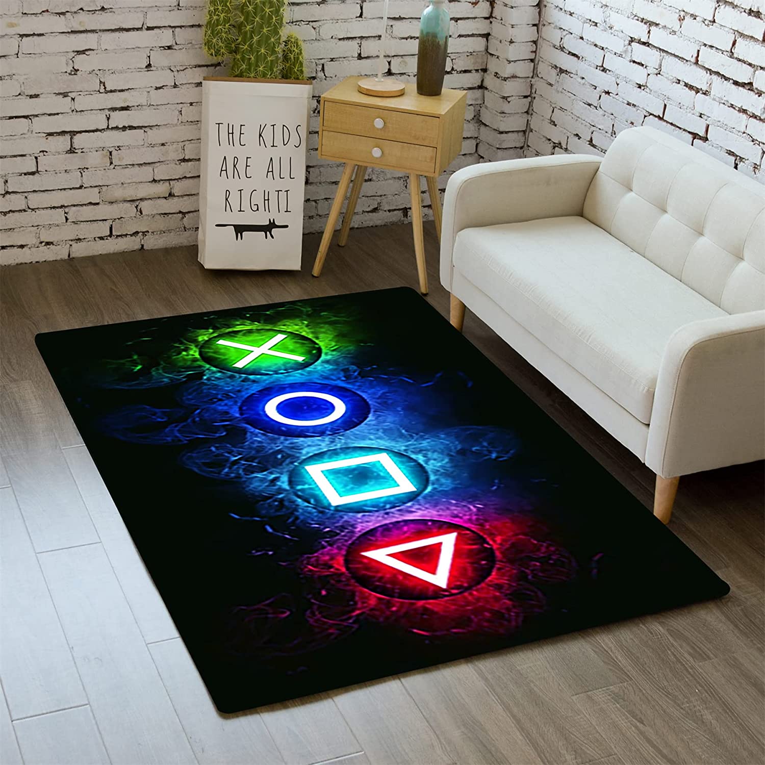 Personalized Gaming Area Rugs for Boys Cool Game Style Bedroom with Video Game Area Rugs, Add Game Room Decor Rug - Image 2