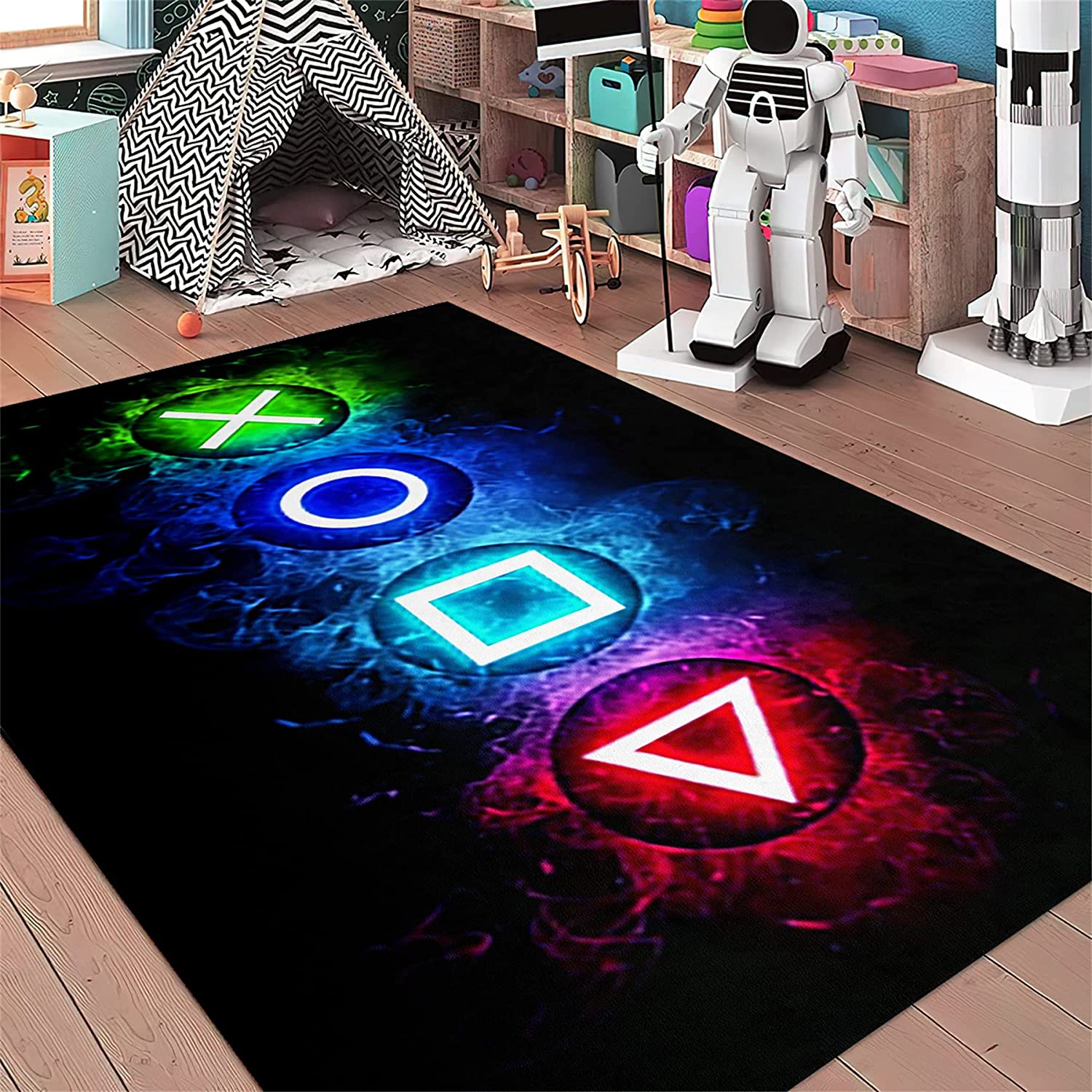 Personalized Gaming Area Rugs for Boys Cool Game Style Bedroom with Video Game Area Rugs, Add Game Room Decor Rug - Image 4