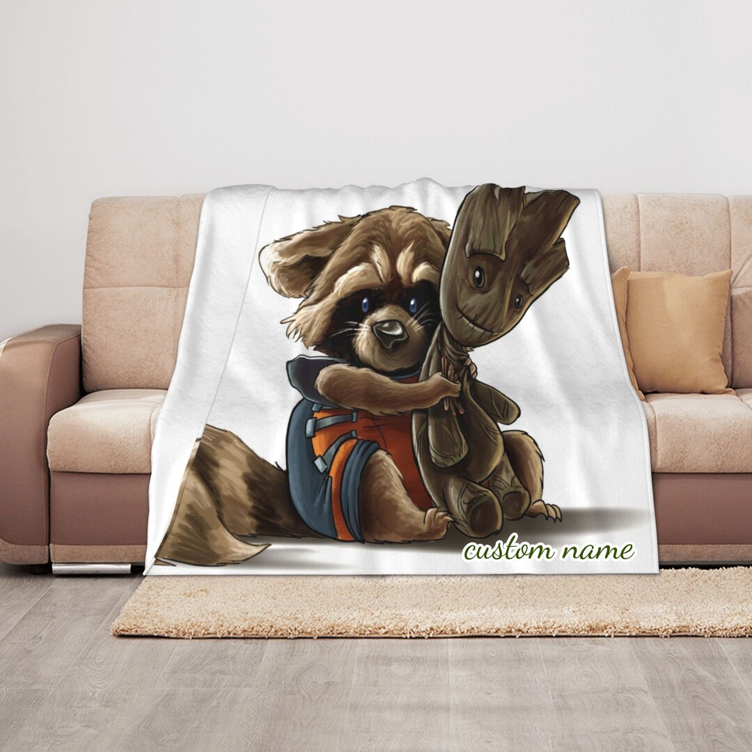 Personalized Groot Baby Blanket - Custom Name Gift for Boys and Girls