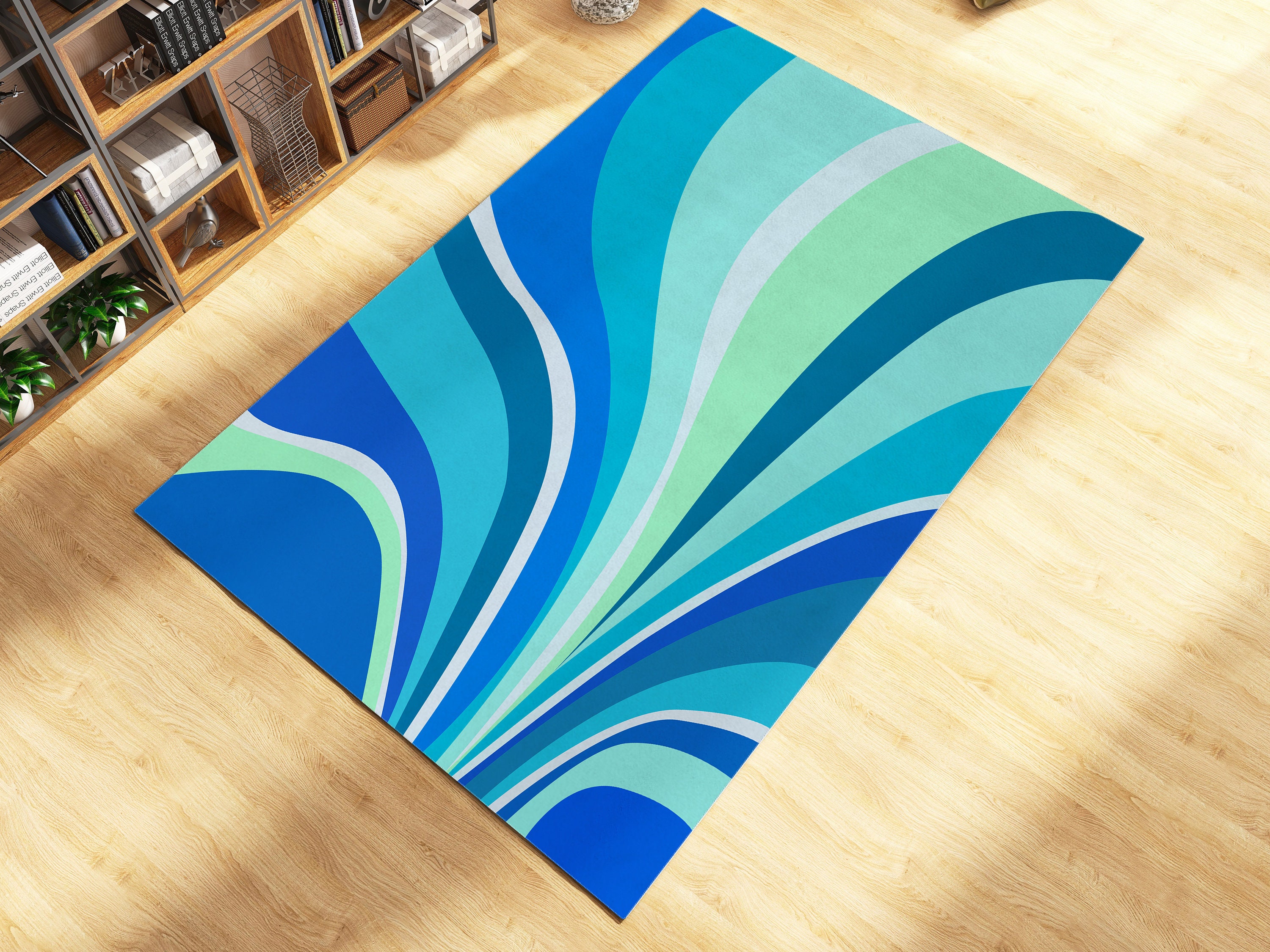 Personalized Groovy and Abstract Rug Collection for Preppy Room and Hippie Decor with Style 70s Decor
