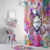 Personalized Hippie Boho Shower Curtain and/or Bathroom Set Eclectic Tie Dye Design with Luxury Shower Curtains Print