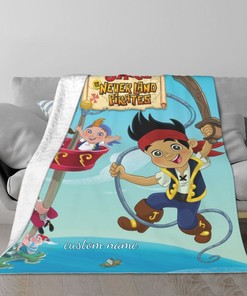 Personalized Jake and the Never Land Pirates Baby Blanket - Custom Name Gift for Boys and Girls