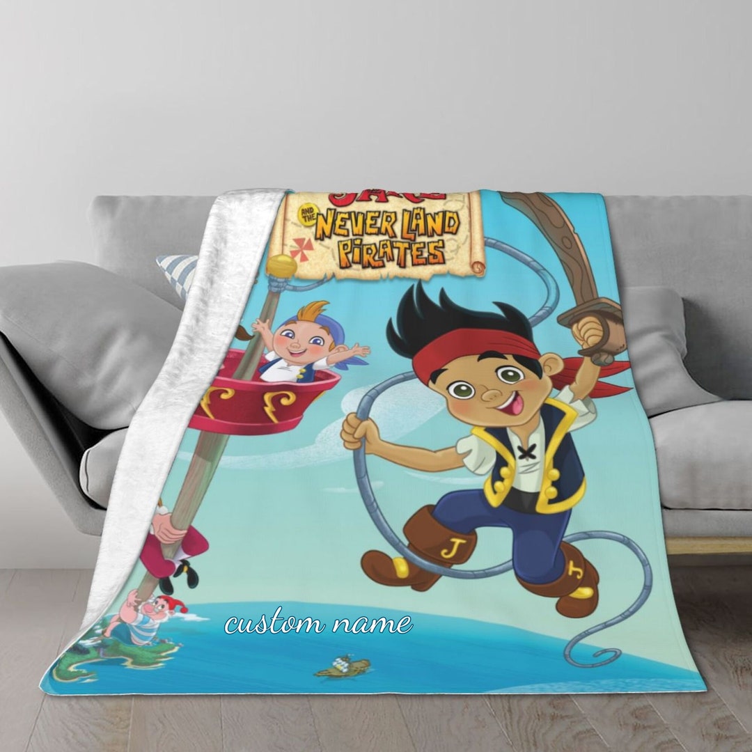 Personalized Jake and the Never Land Pirates Baby Blanket - Custom Name Gift for Boys and Girls