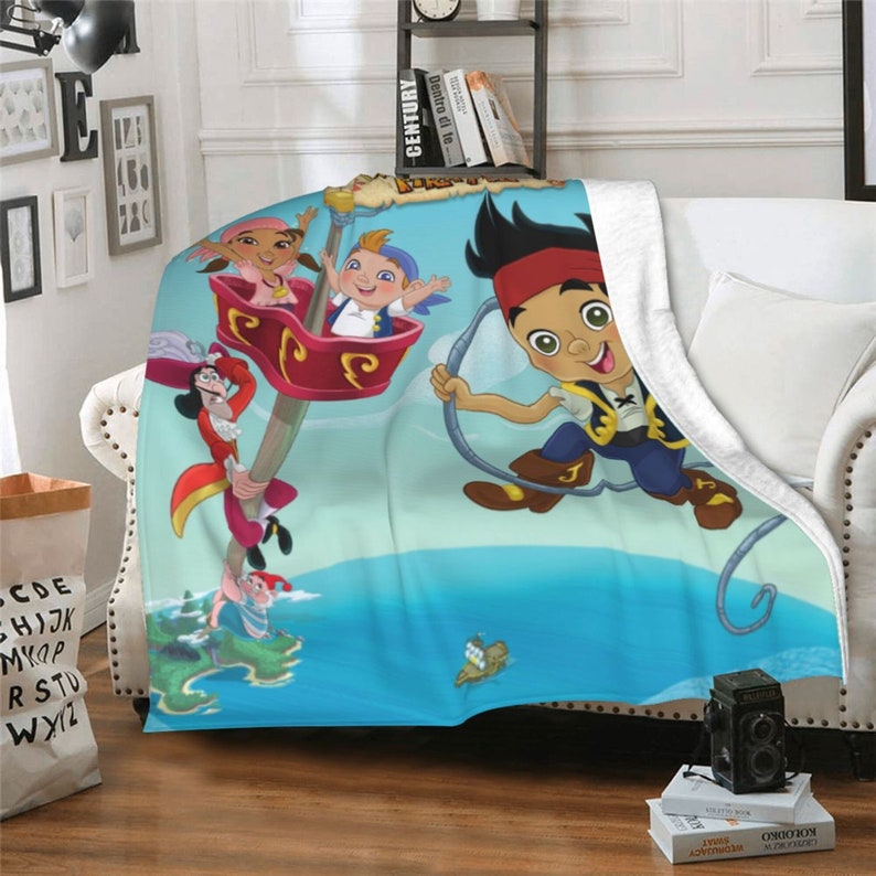Personalized Jake and the Never Land Pirates Baby Blanket - Custom Name Gift for Boys and Girls - Image 3
