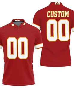 Personalized Kansas City Chiefs Red Jersey Inspired 3D All Over Print Polo Shirt - Breathable Fabric and Perfect Fit