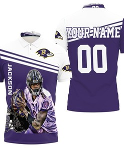 Personalized Lamar Jackson Baltimore Ravens 8 Legend 3D Polo Shirt All Over Print Shirt