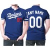 Personalized Los Angeles Dodgers Polo T-Shirt in Any Name 00 Mlb 2020 Team Blue Jersey