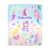 Personalized Mermaid Toddler Blanket, Fleece Throw Blanket for Your Little Mermaid