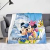Personalized Mickey Minnie Disney Name Blanket for Baby Shower Gift