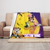Personalized Mickey and Minnie Flannel Throw Blanket - Cartoon Theme Birthday Halloween Gifts