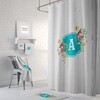 Personalized Monogram Shower Curtain with Custom Bathroom Decor