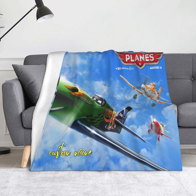 Personalized Name Disney Planes Baby Blanket for Shower Gift - Image 2