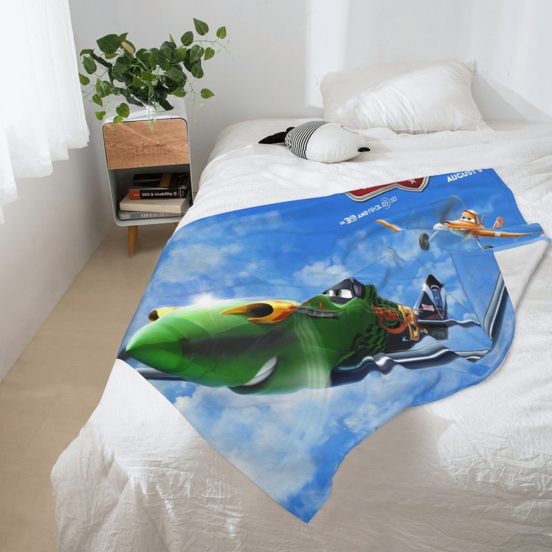 Personalized Name Disney Planes Baby Blanket for Shower Gift - Image 3