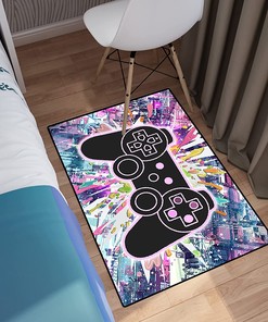 Personalized Name Starry Sky Galaxy Game Area Rug for Home Decoration
