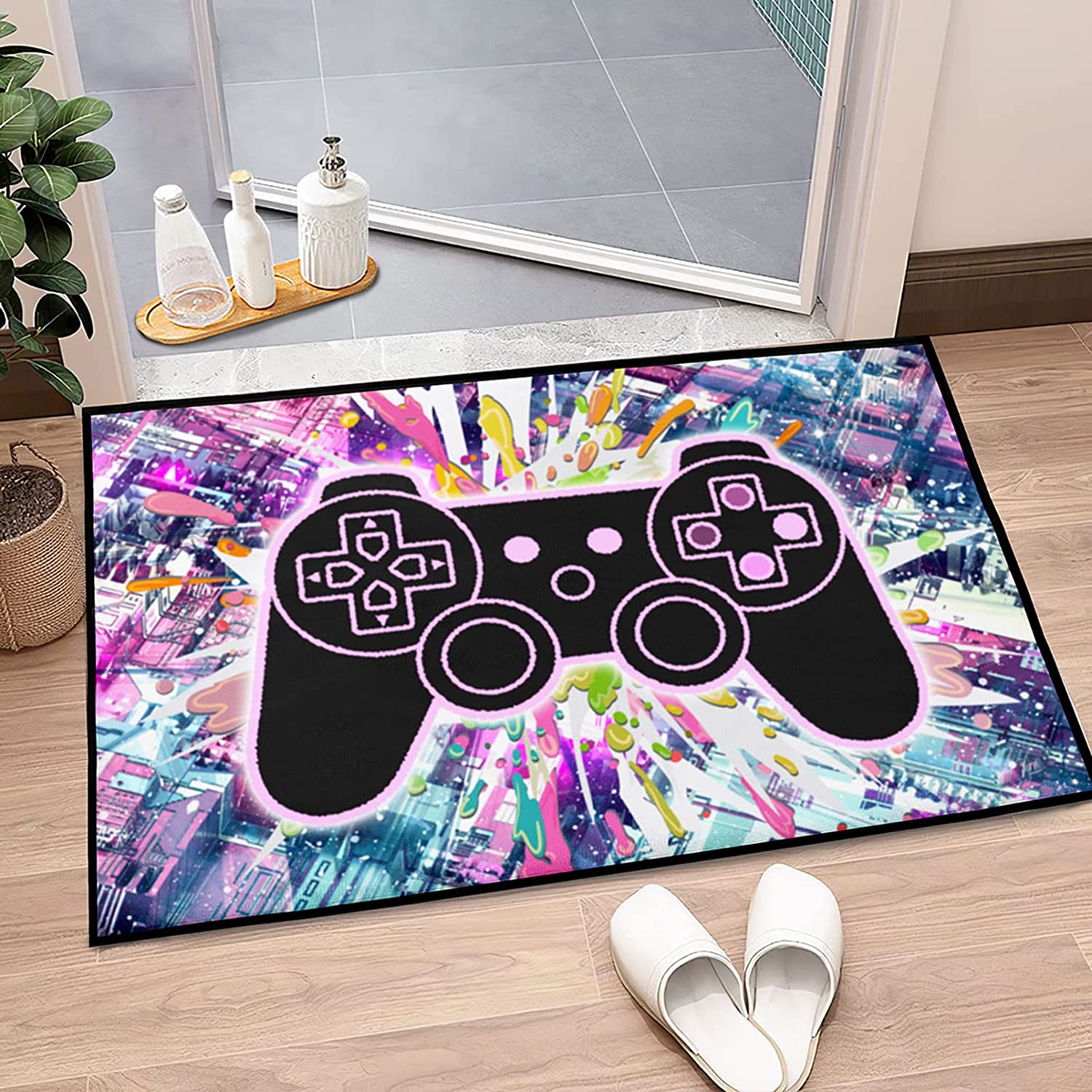 Personalized Name Starry Sky Galaxy Game Area Rug for Home Decoration - Image 2