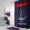 Personalized Nautical Shower Curtain with Maritime Bathroom Decor