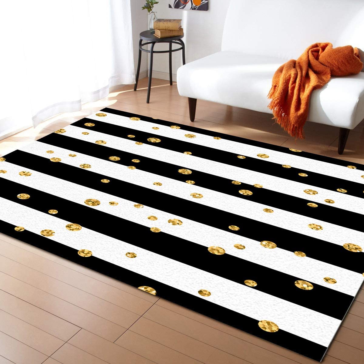 Personalized Non-Slip Stain-Proof Carpet for Brown Lattice Area Rugs with Non-Slip Bathroom Rugs Washable - Image 2
