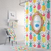 Personalized Pineapple Shower Curtain featuring Tropical Bathroom Decor