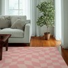 Personalized Pink Pastel Retro Rug for Bedroom and Living Room Decor with Style 70s Decor