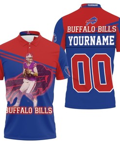 Personalized Polo Shirt featuring the AFC East Division Champions and Josh Allen #17 3D T-Shirt design.